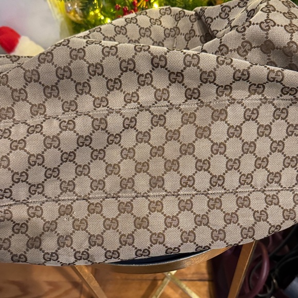 Gucci Tan and Black GG Large Tote Bag - Picture 4 of 13